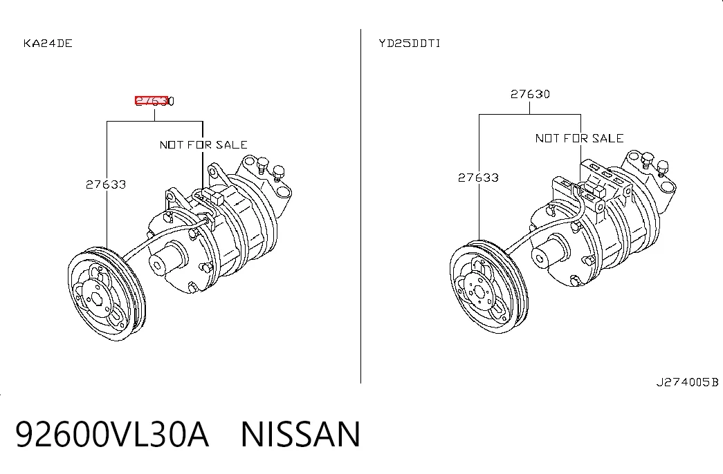 92600VL30A Nissan/Infiniti Компресор холодоагенту