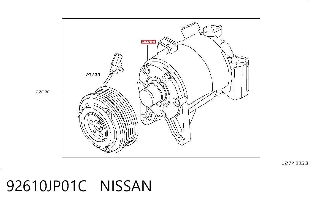 92610JP01C Nissan/Infiniti Компресор холодоагенту