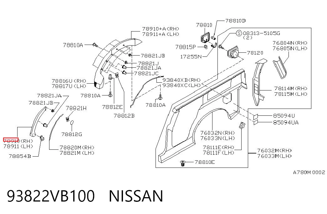 93822VB100 Nissan/Infiniti