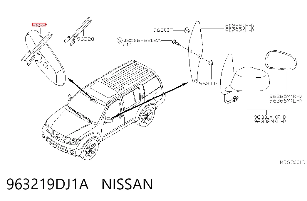 Купити Дзеркало салону Nissan Pathfinder  R51M