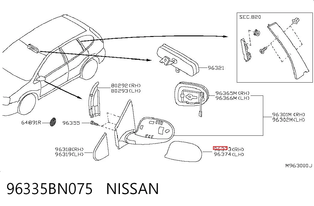 96335BN075 Nissan/Infiniti