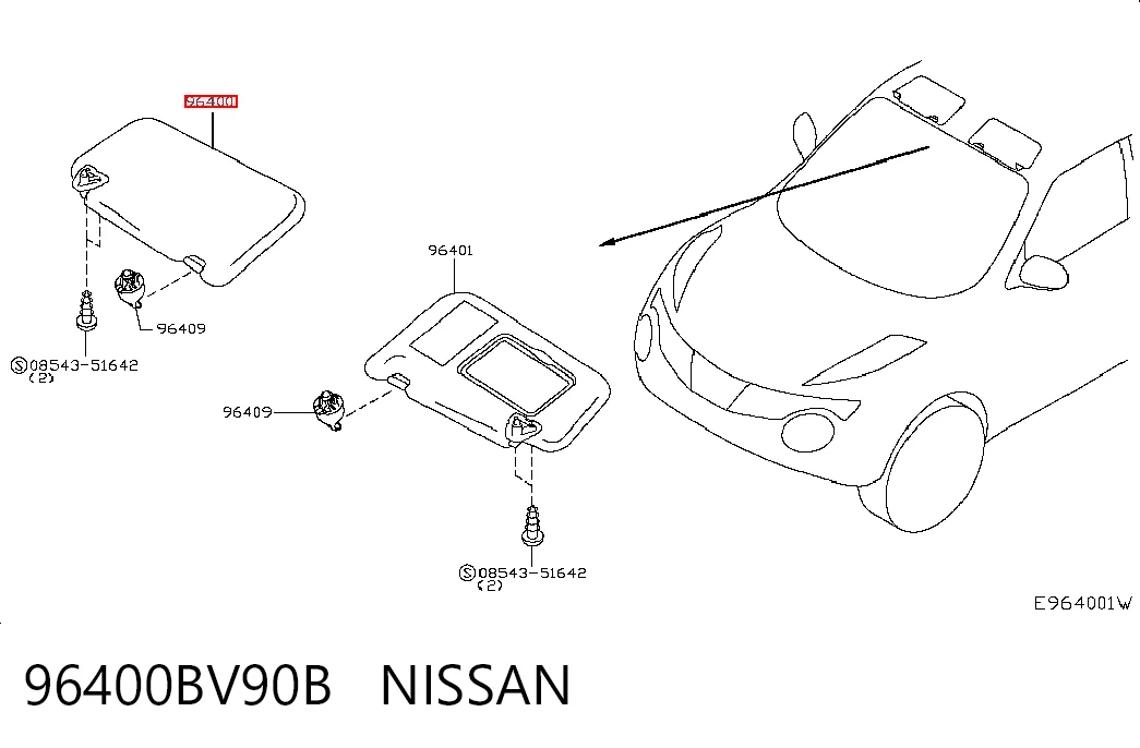 Козирок протисонячний на Nissan JUKE JPN F15