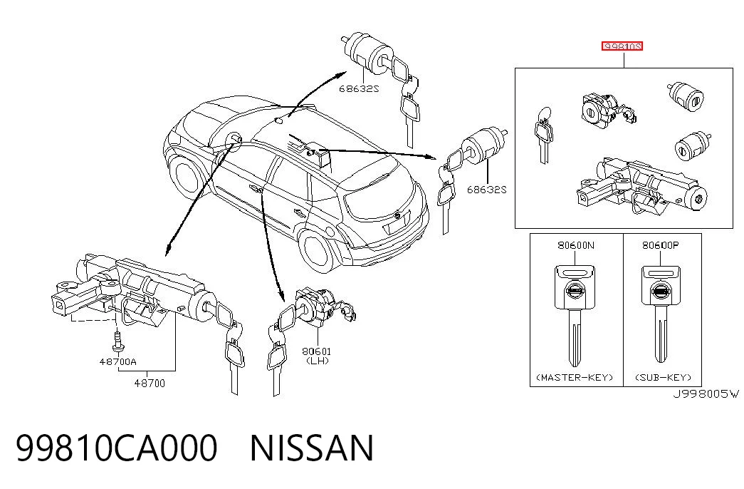 99810CA000 Nissan/Infiniti