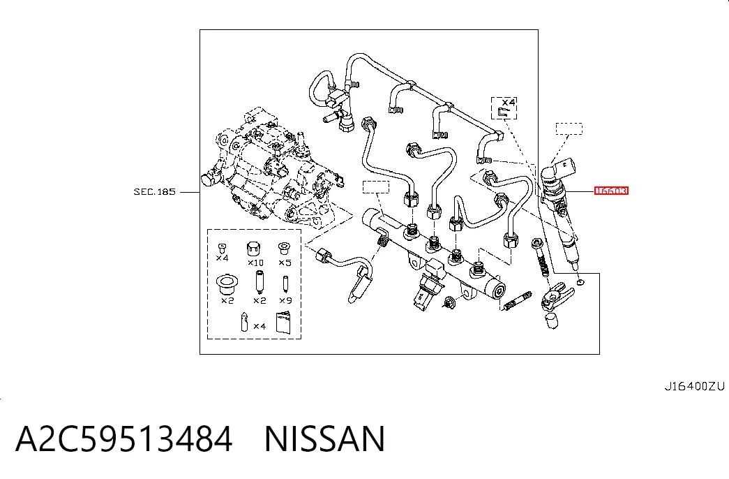 A2C59513484 Nissan/Infiniti Форсунка вприску палива