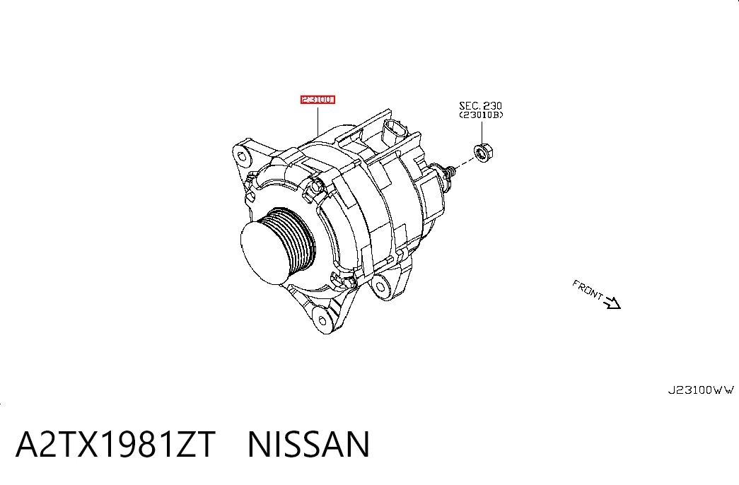 Генератор автомобільний Subaru 23700AB030