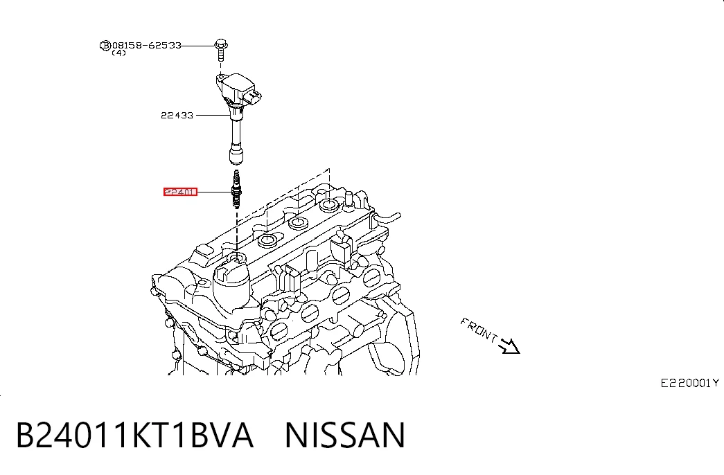 224011KT1B Renault (RVI) Свіча запалювання