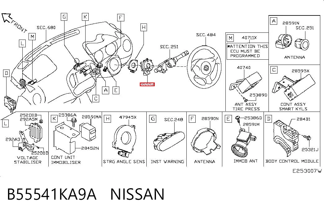 NSL0451 Niles Шлейф Airbag