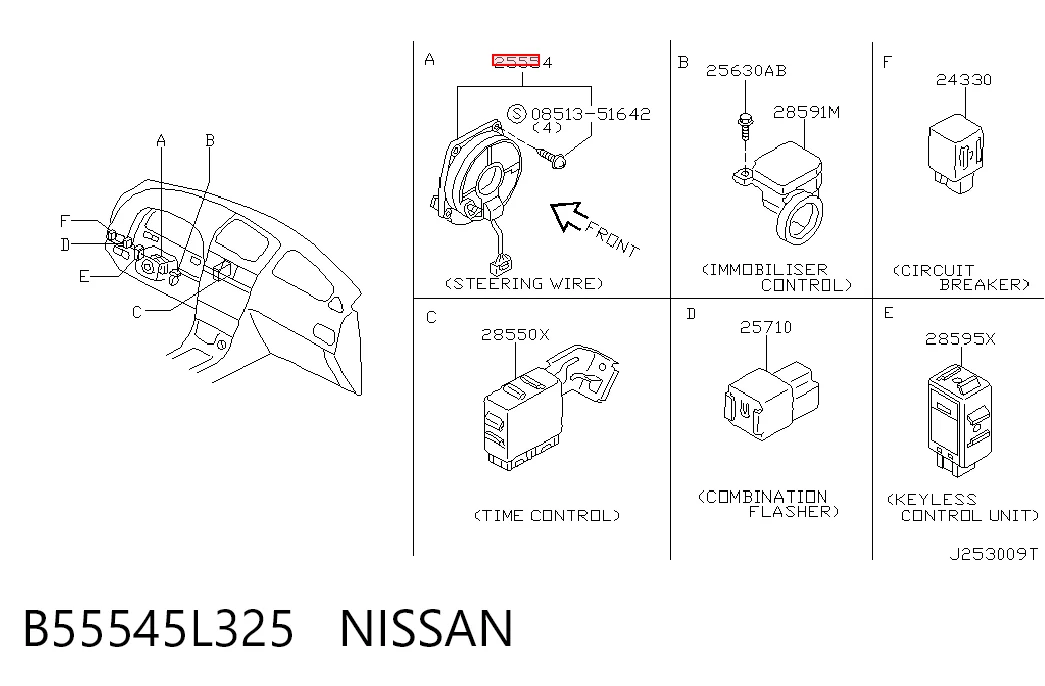 Шлейф Airbag на Nissan Patrol  Y61