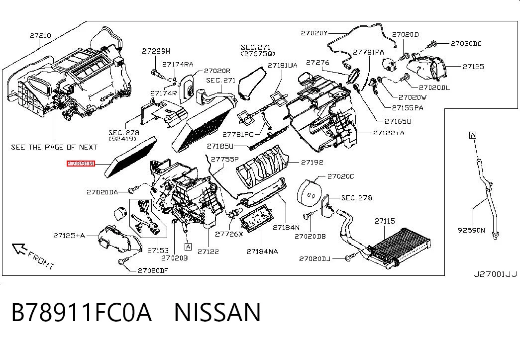 B78911FC0A Nissan/Infiniti Внутрішньосалонний фільтр