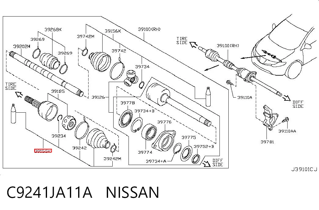 Купити NI0038 DAC Пильник шарніра приводу