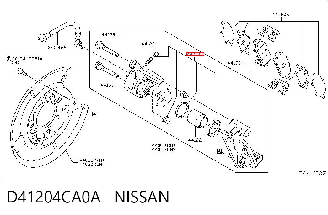 Купити Ремкомплект супорту Nissan Qashqai II J11