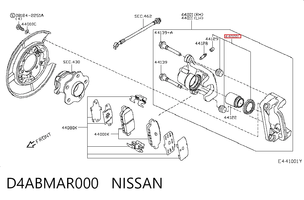 Купити Ремкомплект супорту Nissan Murano  Z51