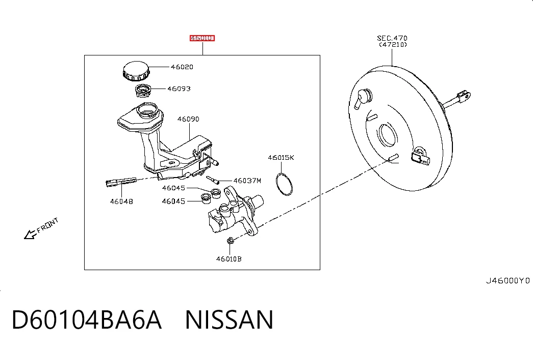 Циліндр головний гальма (Гідротормоз) Nissan Qashqai II позашляховик (J11) (2013 - 2021) ціна, від 12.71 USD