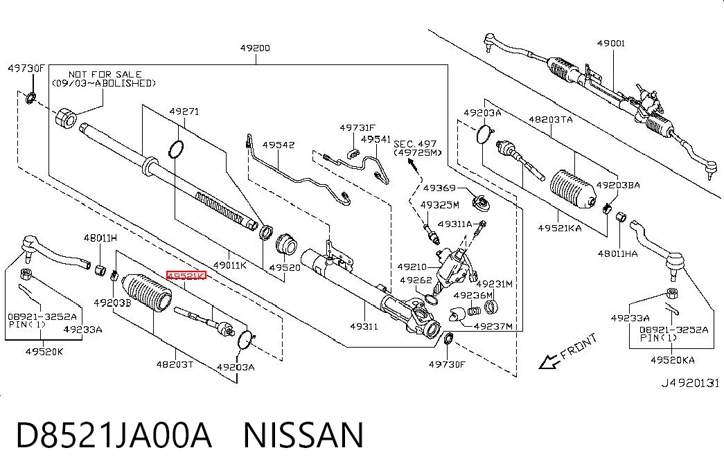 Купити Рульова тяга Nissan Teana  J32