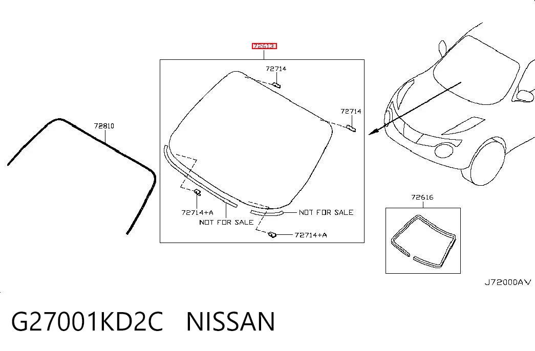 Купити Лобове скло Nissan JUKE JPN F15
