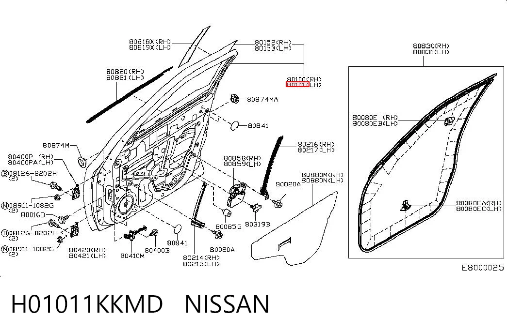 Дверь передня ліва на Nissan JUKE NMUK F15E
