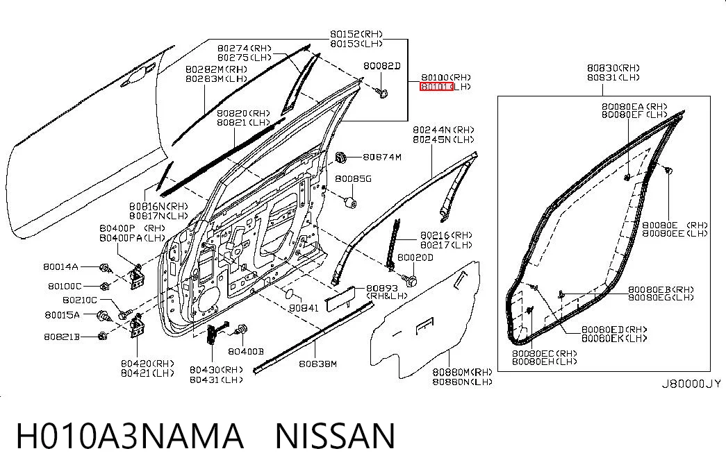 Двері передні, ліві Nissan LEAF I хетчбек (ZE0) (2010 - 2012) ціна, від 147.25 USD
