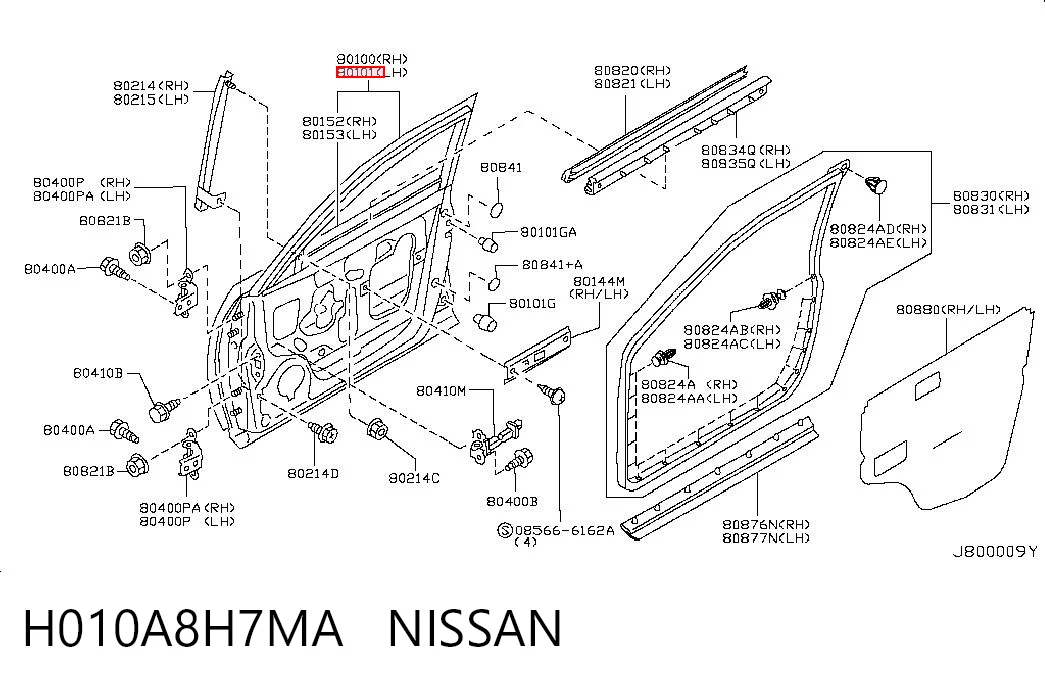 Дверь передня ліва на Nissan X-Trail  T30