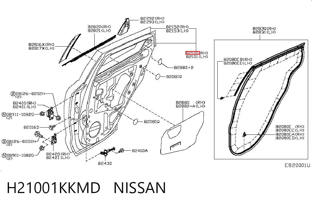 Двері пасажирські задні праві на Nissan JUKE NMUK F15E