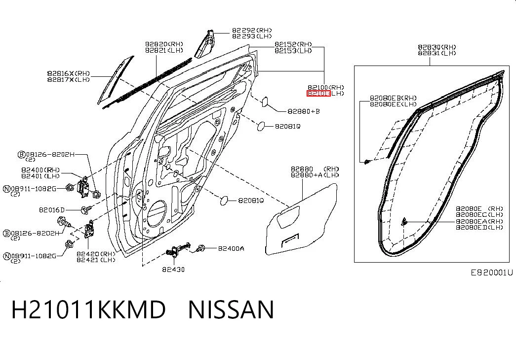 Двері пасажирськи задні ліві на Nissan JUKE NMUK F15E