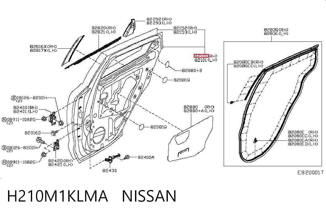 Двері задні, праві Nissan JUKE 