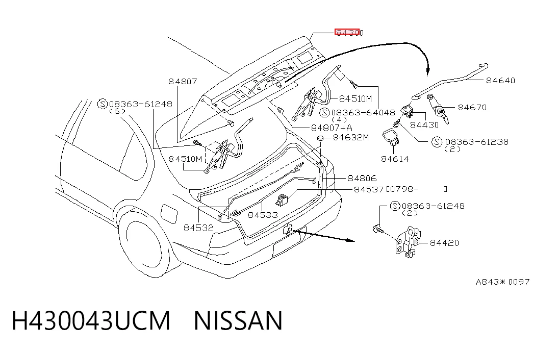 Кришка багажника на Nissan Maxima  A32