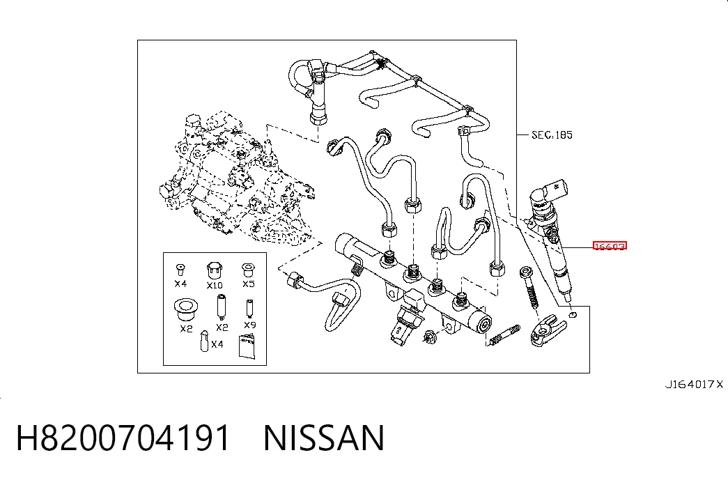 Форсунка вприску палива на Nissan Qashqai +2 I J10