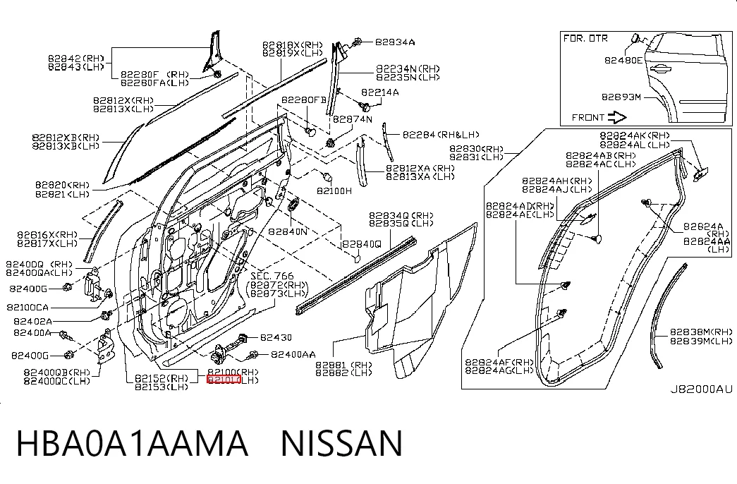 Двері пасажирськи задні ліві на Nissan Murano  Z51