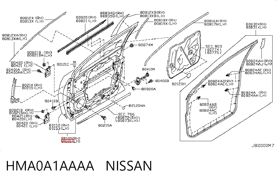 Двері передні, ліві Nissan Murano позашляховик (Z51) (2007 - 2014) ціна, від 184.24 USD