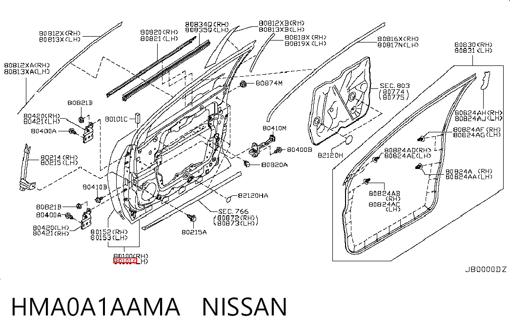 Купити Двері передні ліві Nissan Murano  Z51