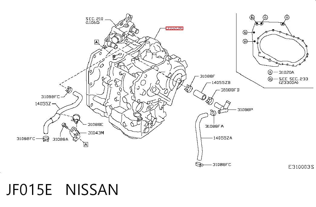 JF015E Nissan/Infiniti Автоматична коробка передач