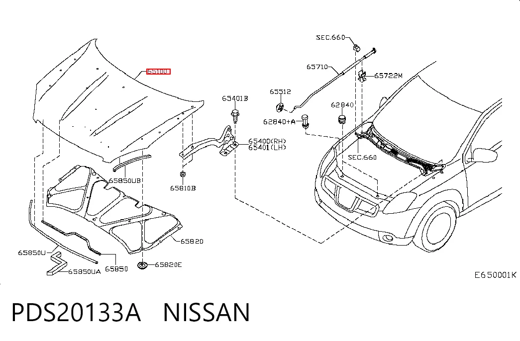 Капот Nissan Qashqai I