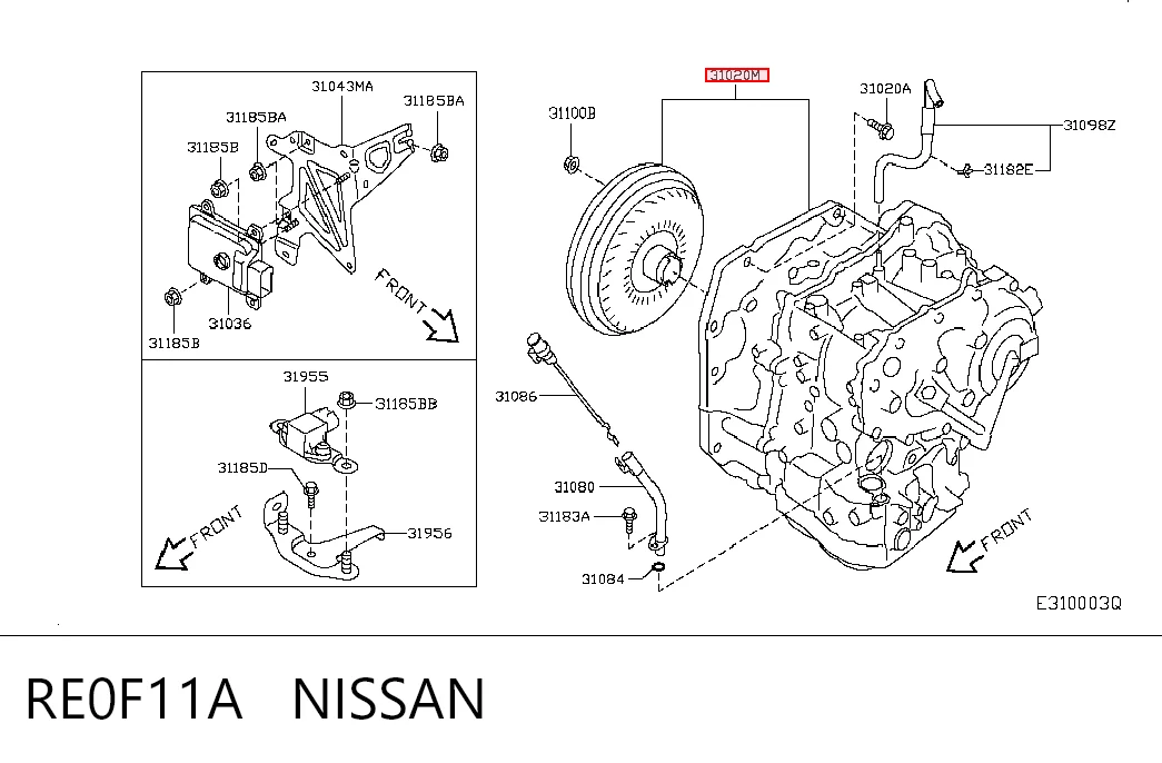 RE0F11A Nissan/Infiniti Автоматична коробка передач