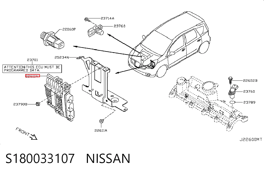 Блок електронного управління на Nissan Qashqai I J10