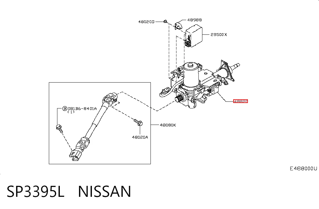Колонка рульового управління на Nissan Note  E11