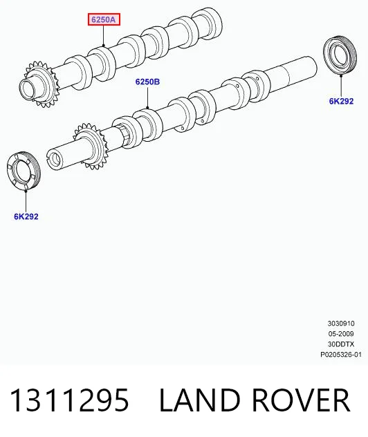 1311295 Land Rover Розподільний вал двигуна впускний правий