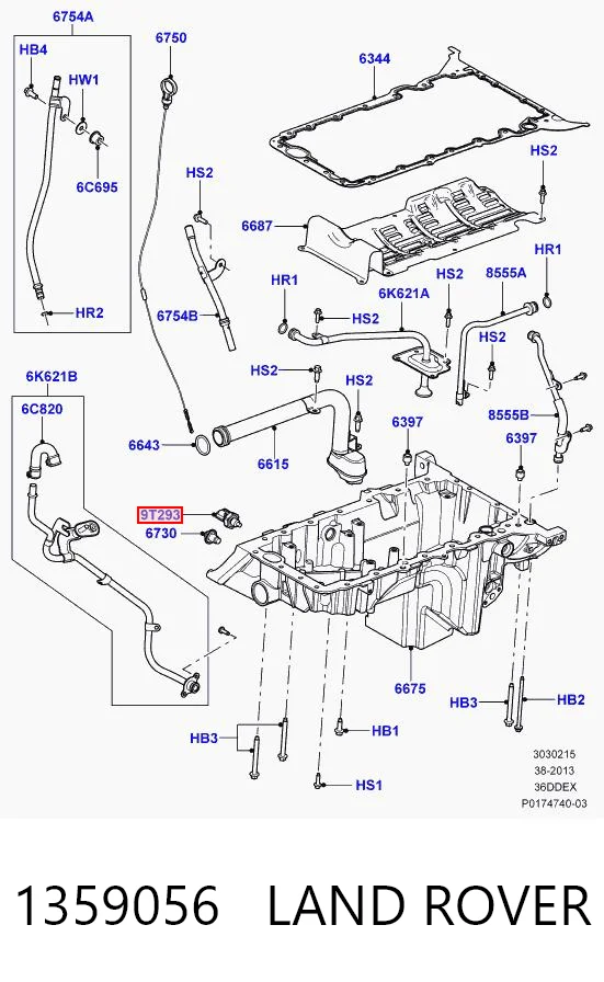 1359056 Land Rover Датчик температури масла двигуна