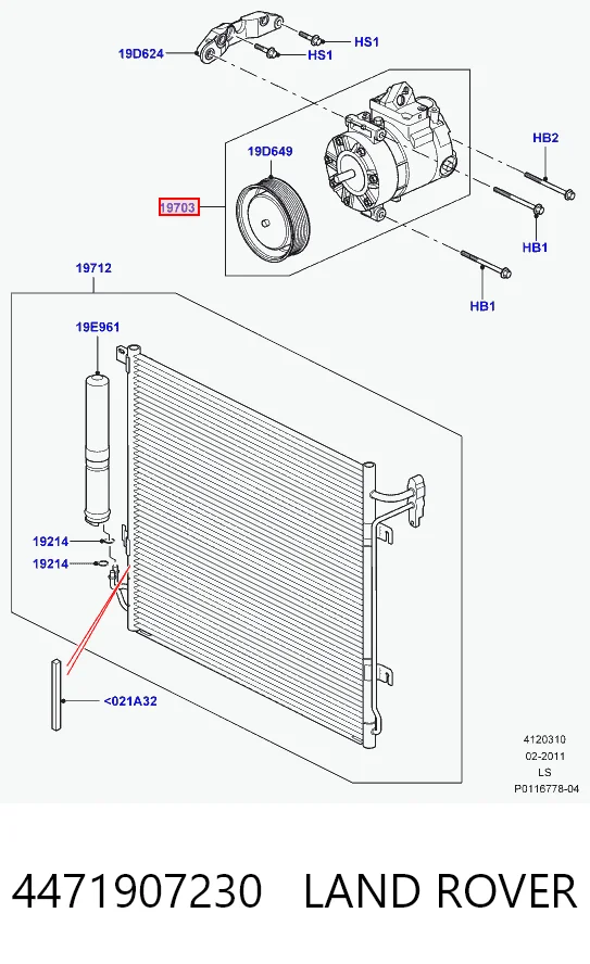 Компресор кондиціонера LR014064 Denso