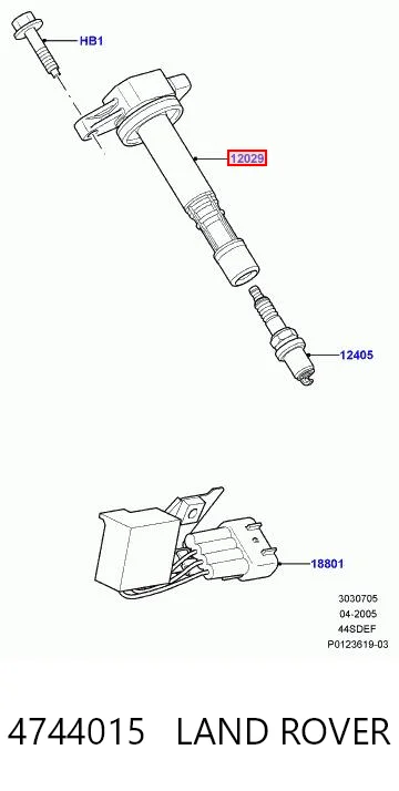 4744015 Land Rover Котушка запалювання