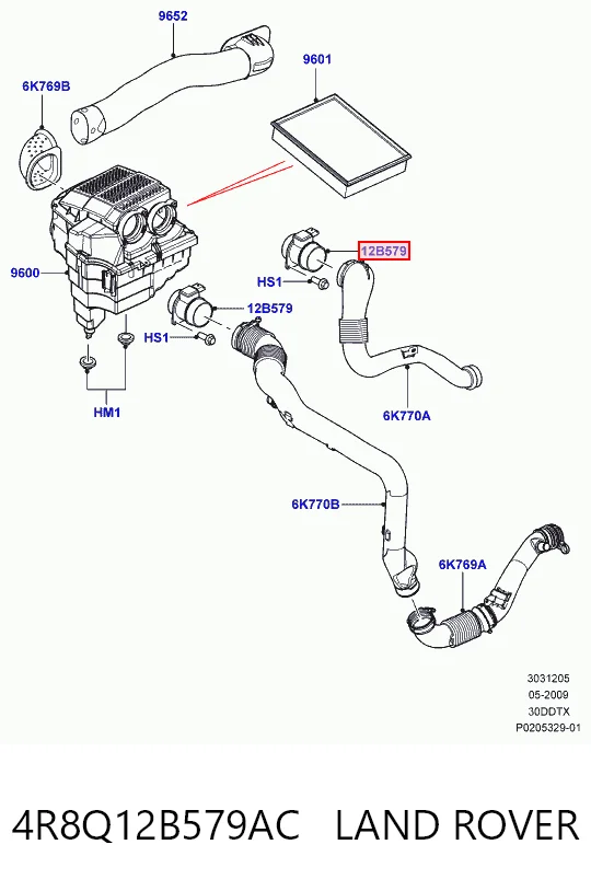 Датчик масової витрати повітря Land Rover Range Rover SPORT I позашляховик (L320) (2005 - 2013) ціна, від 21.61 USD