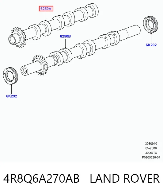 4R8Q6C032AA Ford Головка блока циліндрів (ГБЦ), права