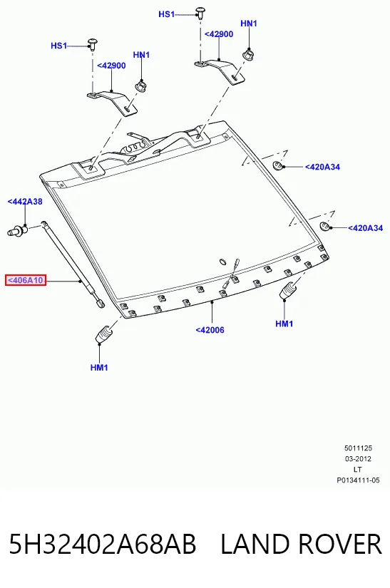 Амортизатор двері задньої Land Rover Range Rover SPORT I позашляховик (L320) (2005 - 2013) ціна, від 10.14 USD