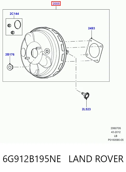 LR025443 Britpart Підсилювач гальм вакуумний
