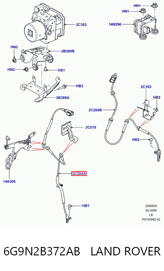 Датчик ABS передній Land Rover Freelander II позашляховик (L359) (2006 - 2014) ціна, від 21.19 USD