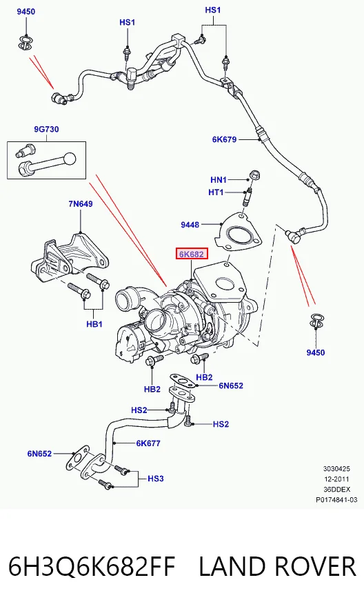 Турбіна Britpart LR004038 ціна, від 541.19 USD