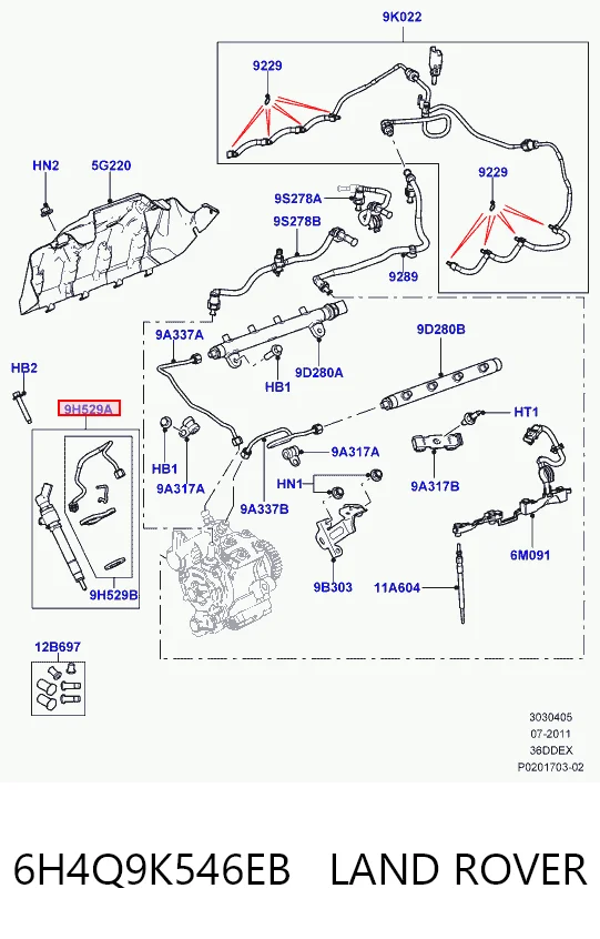 Форсунка вприску палива на Land Rover Range Rover III L322