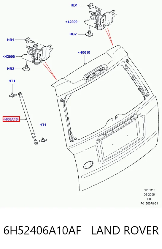 Амортизатор багажника LR108142EX Euroex