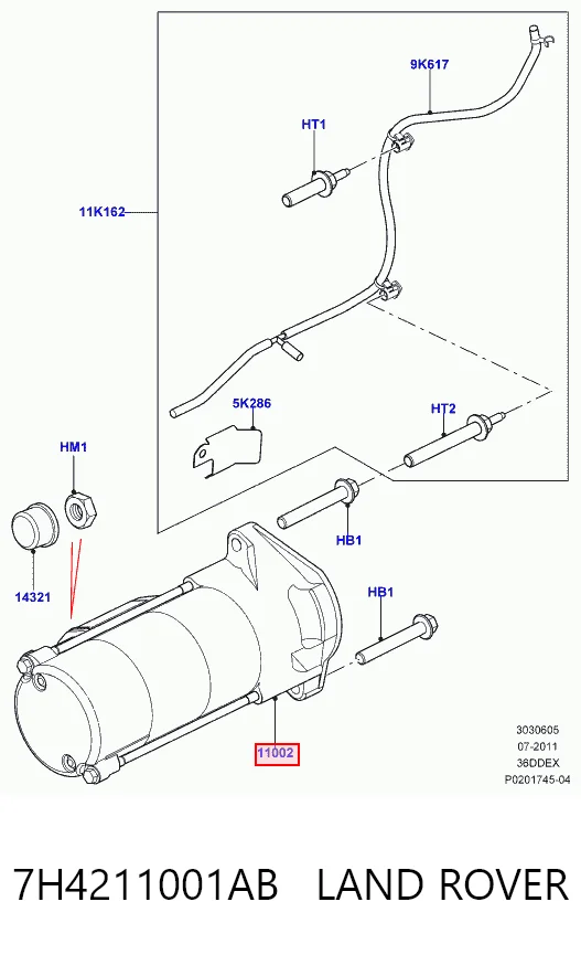 Стартер Britpart LR032541 ціна, від 164.93 USD