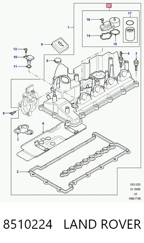 Клапан вентиляції картерних газів 7781465 BMW