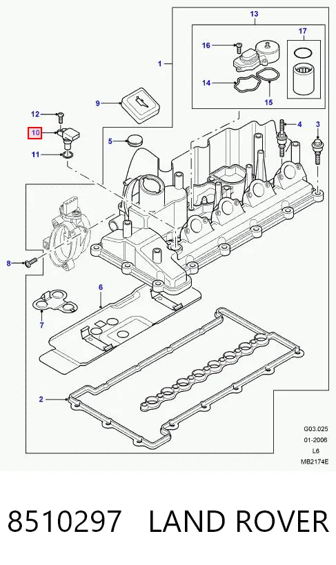 8510297 Land Rover Датчик розподільного вала